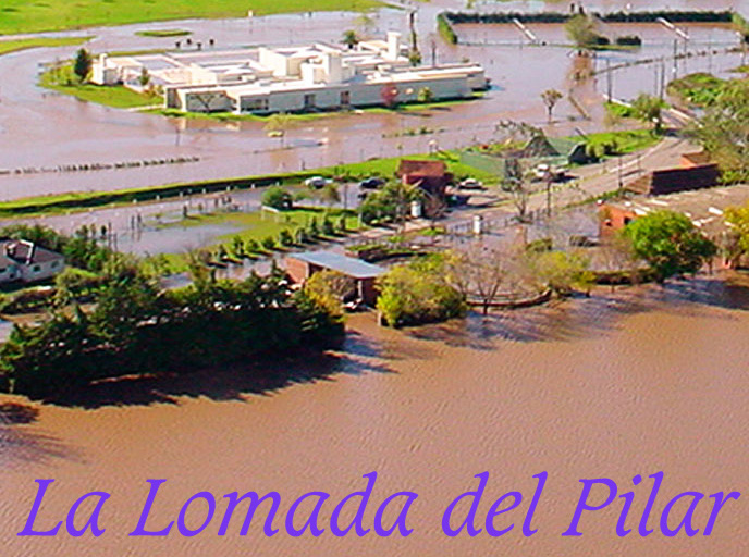 Sede de la Lomada del Pilar en un alluvia de recurrencia de 10 a&ntilde;os